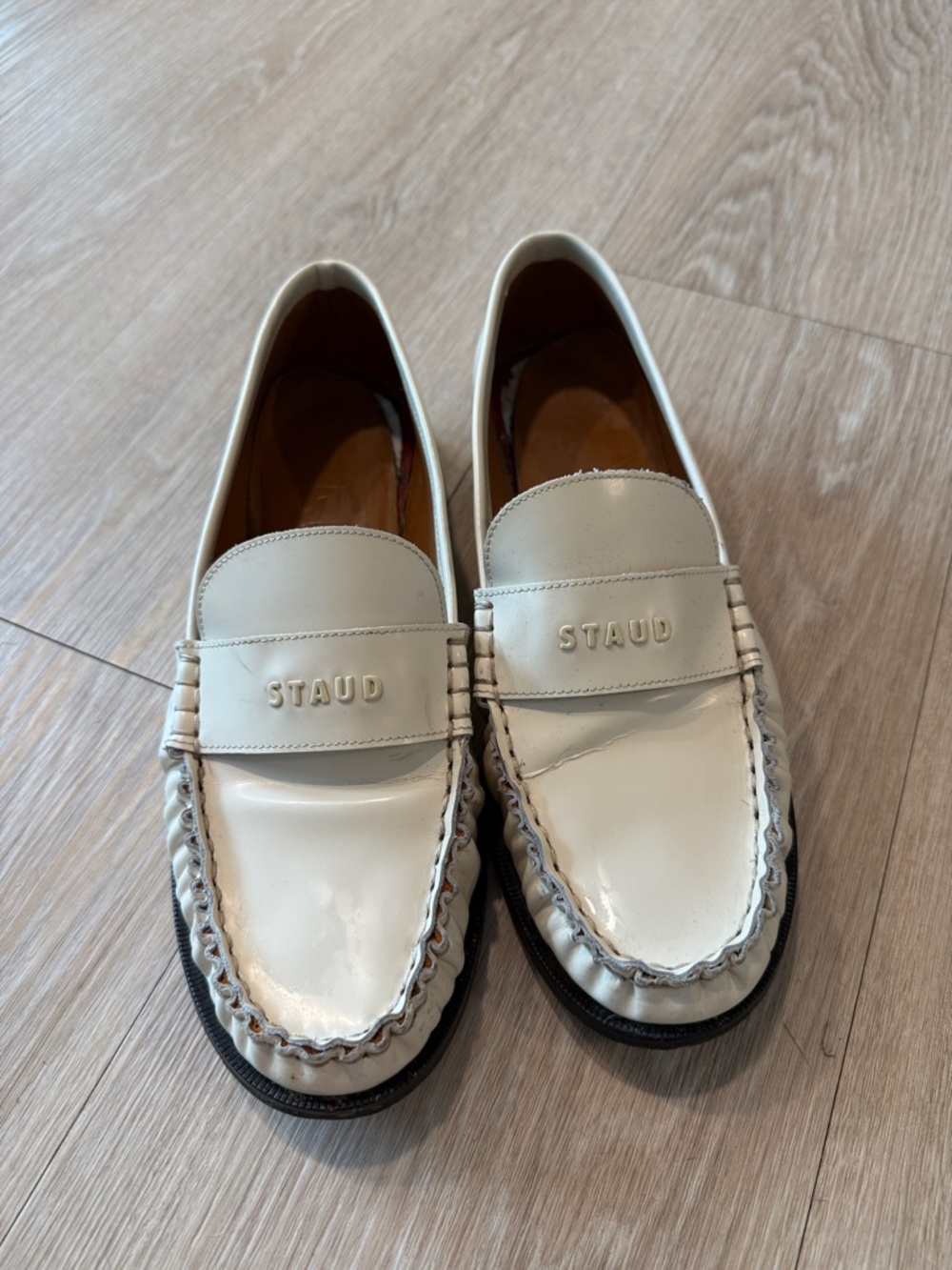 Staud Cream Loafer